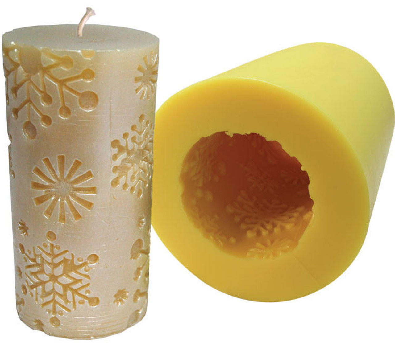 Mann Lake Snowflake Cylinder Beeswax Candle Mold