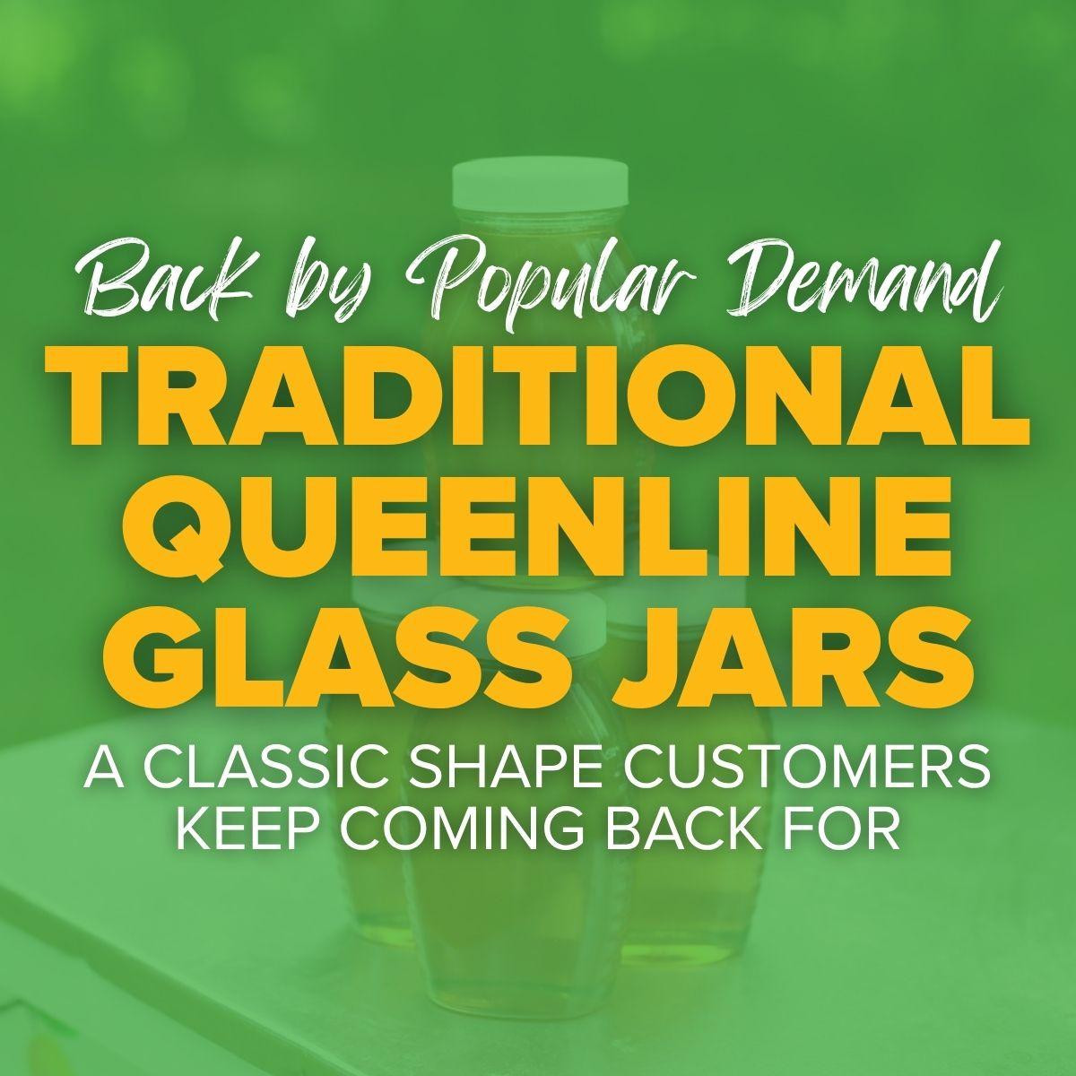 Traditional Queenline Glass Jars - Various Sizes | Mann Lake