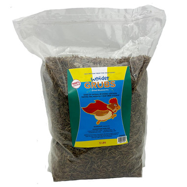 Wonder Grubs (Dried Mealworms) - 5 lb Bag,PH525, Mann Lake Ltd.