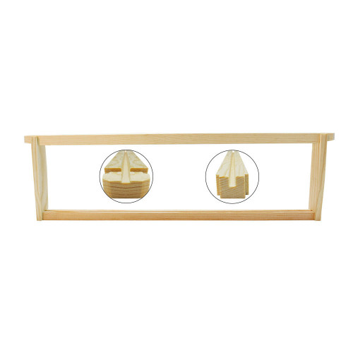 5 3/8" Shallow Unassembled Frames Groove Top and Groove Bottom no Holes in Endbars, 10 Pack
