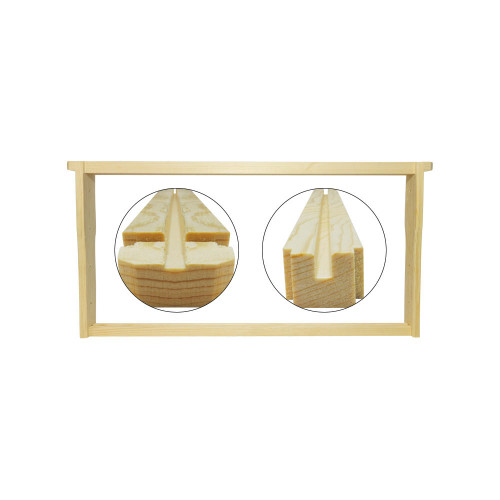 9 1/8" Deep Unassembled Frames - Groove Top and Groove Bottom with Pre-drilled Holes in Endbars - 100 Pack