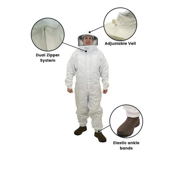 Economy Beekeeping Suit with Clear Vue Veil Mann Lake Ltd.