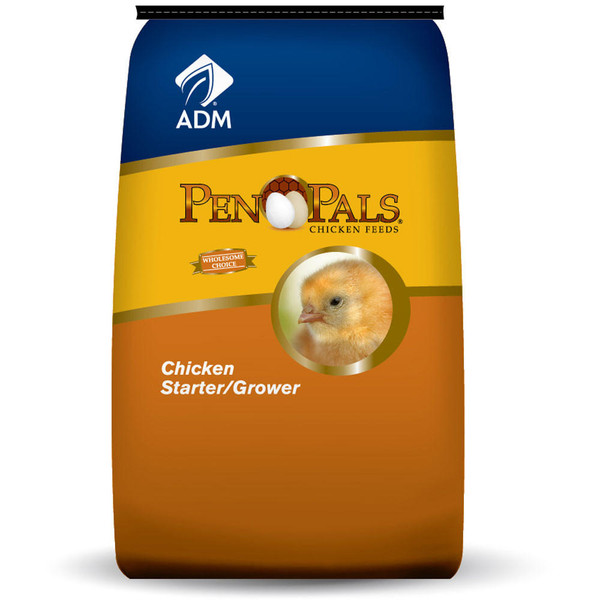 Pen Pals® ADM Chicken Starter/Grower - Medicated - 50 lb Bag,Z611, Mann Lake Ltd.