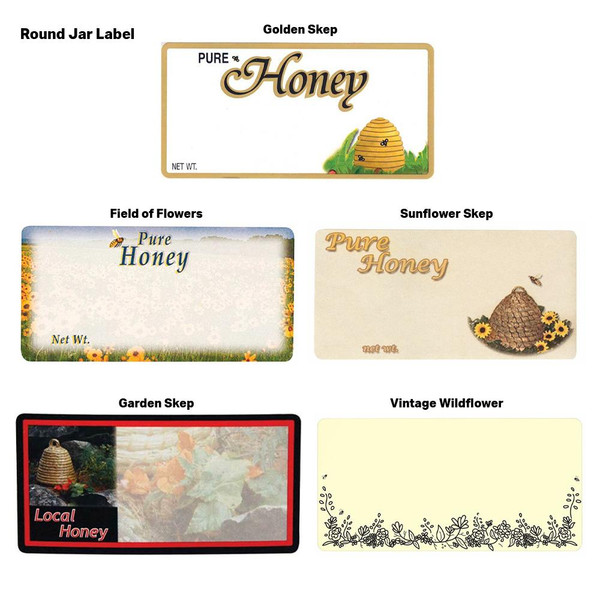 Round Jar Labels for Honey Bottles, 250 pk,Z283, Mann Lake Ltd.