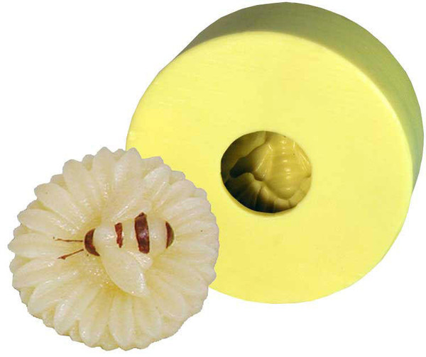 Floating Sunflower w/Bee Candle Mold,PM761, Mann Lake Ltd.