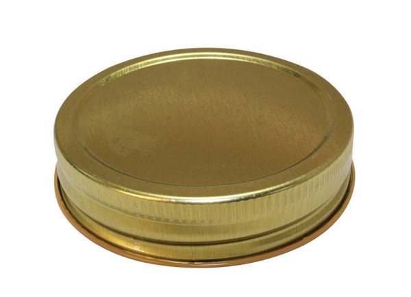 12 pack 89 mm Gold Metal Threaded Lid,CN374, Mann Lake Ltd.
