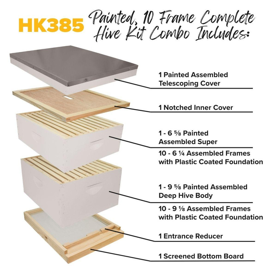 10 Frame Complete Hive Kit Combo,Z319, Mann Lake Ltd.