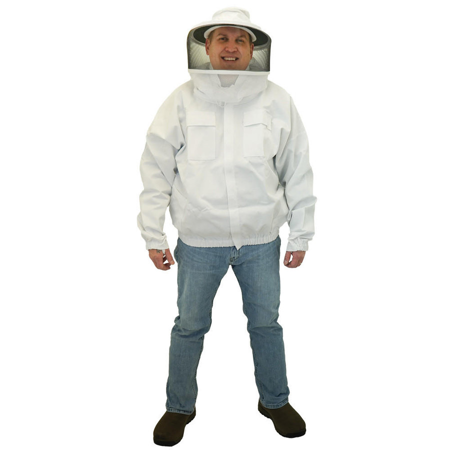 Economy Beekeeping Jacket with Clear Vue Veil - Sizes S-XXXL