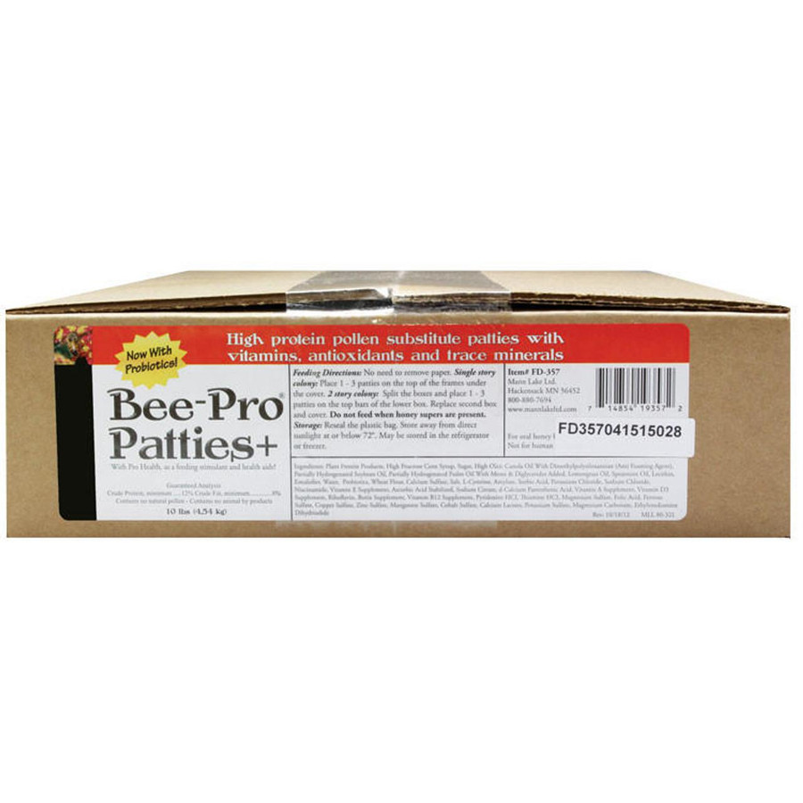 Bee-Pro Patties 10 lb. Box,FD357, Mann Lake Ltd. Bee-Pro Patties 10 lb. Box,FD357, Mann Lake Ltd.
