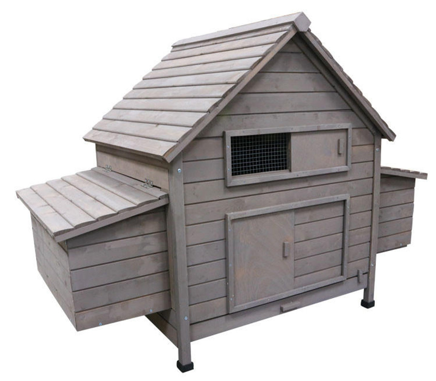 Cluck Hut Grey Stained Wooden Chicken Coop (3-5 Chickens),PC108, Mann Lake Ltd. Cluck Hut Grey Stained Wooden Chicken Coop (3-5 Chickens),PC108, Mann Lake Ltd.