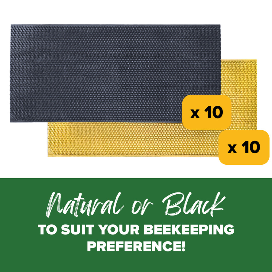 8 1/2" Waxed Rite-Cell Foundation, Natural or Black,  Case of 10,Z152, Mann Lake Ltd.