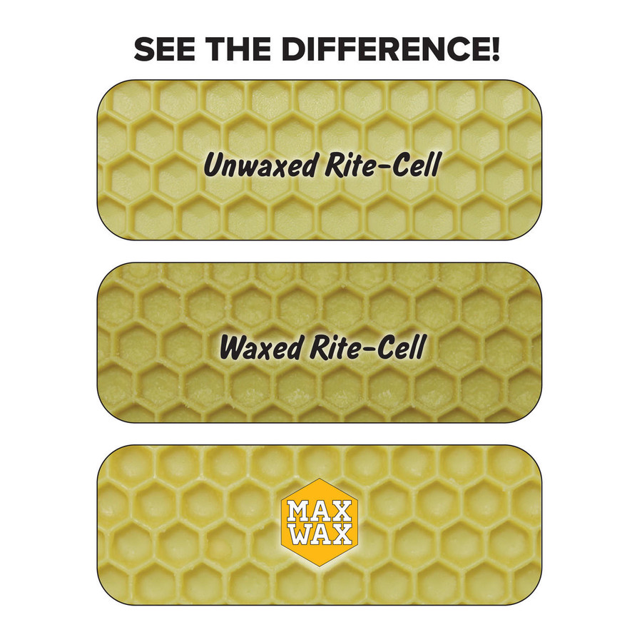 6 1/4" Assembled Frames with Natural Max Wax Rite-Cell Premium Foundation, Case of 20,WW922, Mann Lake Ltd. 6 1/4" Assembled Frames with Natural Max Wax Rite-Cell Premium Foundation, Case of 20,WW922, Mann Lake Ltd.