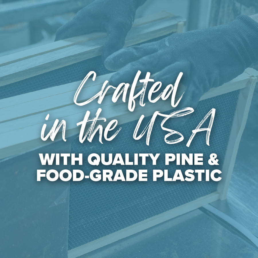 9 1/8" Black Assembled Frames with Waxed Rite-Cell® Foundation, case of 20,WW895, Mann Lake Ltd.