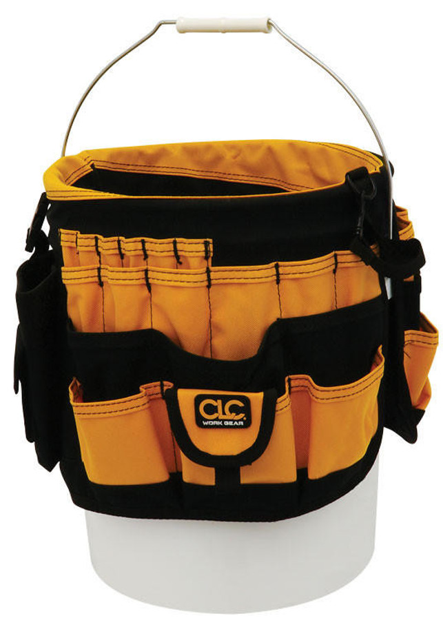 CLC Tool Works 4122 Bucket Tool Organizer, 61 -Compartment, Rip-Stop Fabric, Black/Yellow