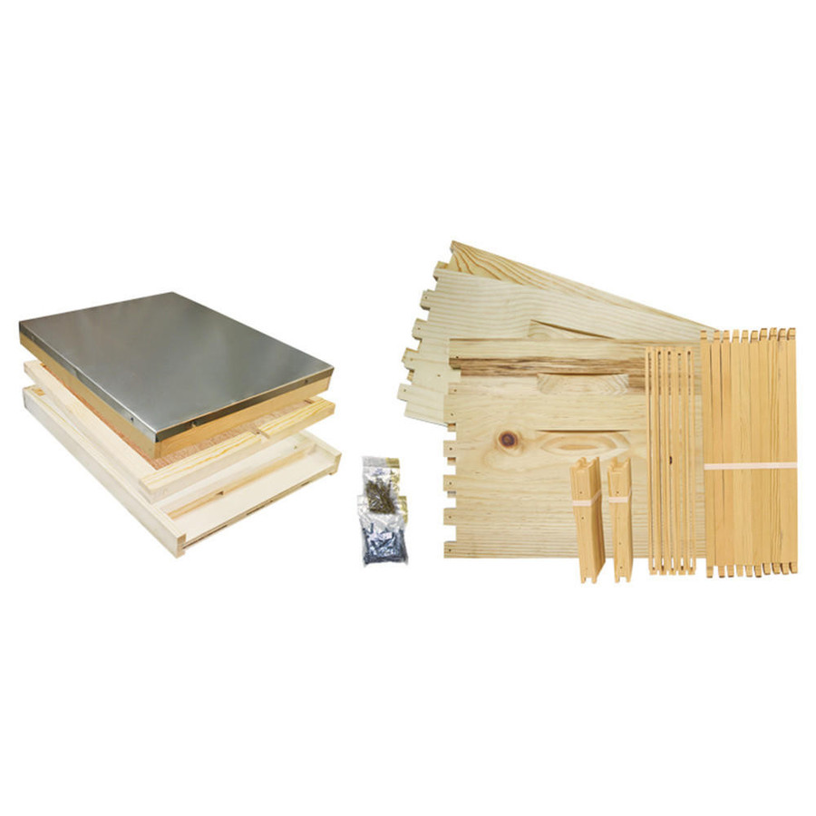10 Frame 9 5/8" Unassembled Complete Hive Kit w/o Foundation,KD112, Mann Lake Ltd. 10 Frame 9 5/8" Unassembled Complete Hive Kit w/o Foundation,KD112, Mann Lake Ltd.