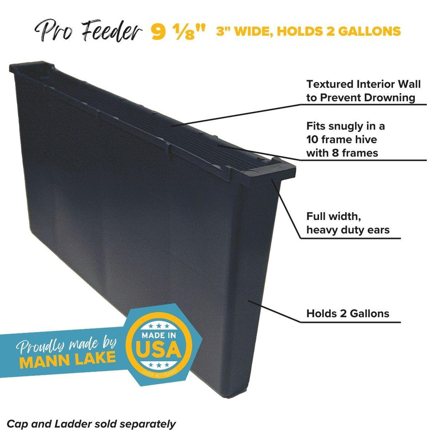 9 1/8" Pro Feeder - 3" Wide (Holds 2 Gallons),FD840, Mann Lake Ltd.