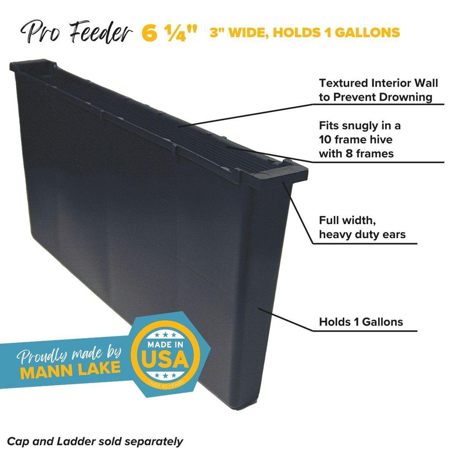 6 1/4" Pro Feeder - 3" Wide (Holds 1 Gallon),FD855, Mann Lake Ltd.