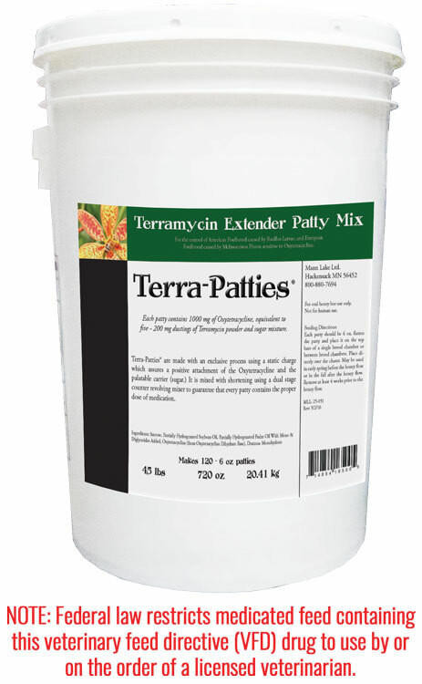 Terra-Patties Terramycin Extender Patty Mix, 45 lb | Mann Lake Ltd.