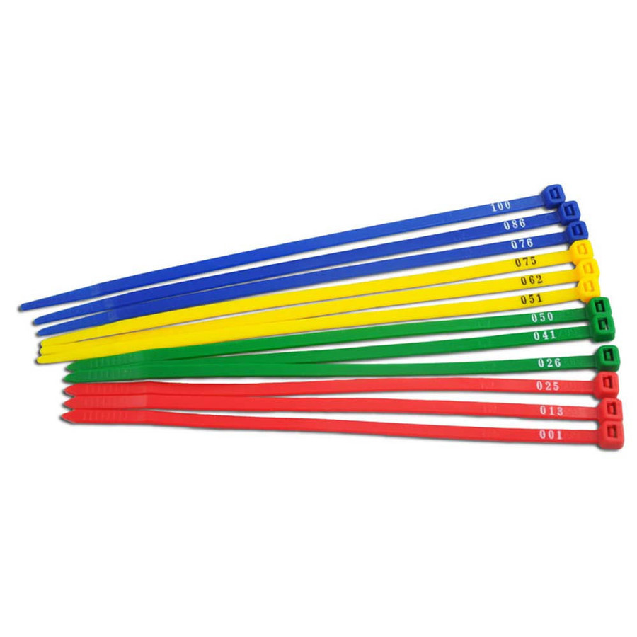 【COLOR iN ID】scotch zip-up Numbered Zip Ties 100 pk | Mann Lake Ltd.