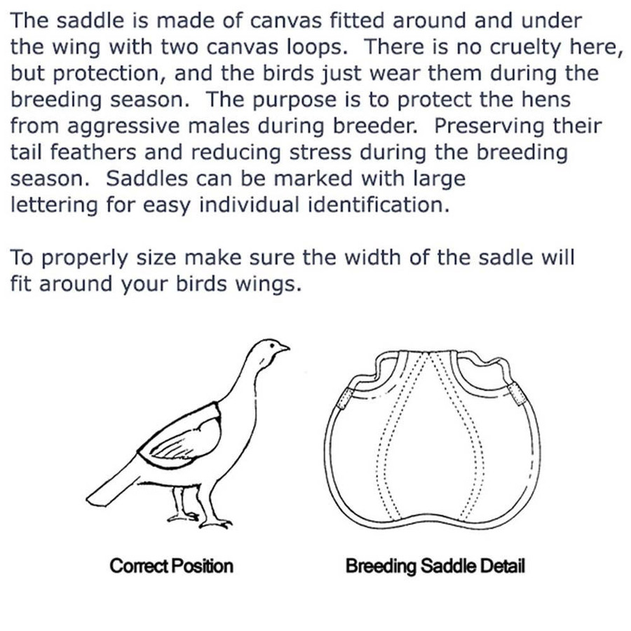 Poultry Breeding Saddle Poultry Breeding Saddle