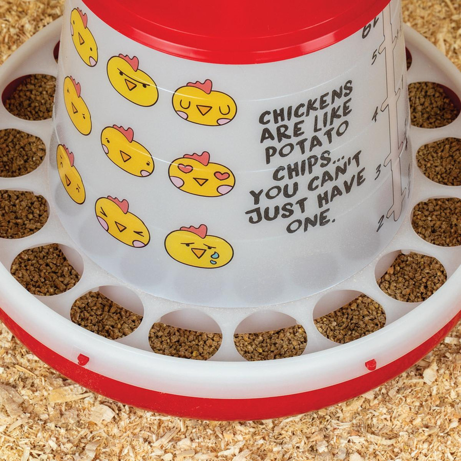 Chicken Emoji Poultry Feeder - 9 LB Chicken Emoji Poultry Feeder - 9 LB