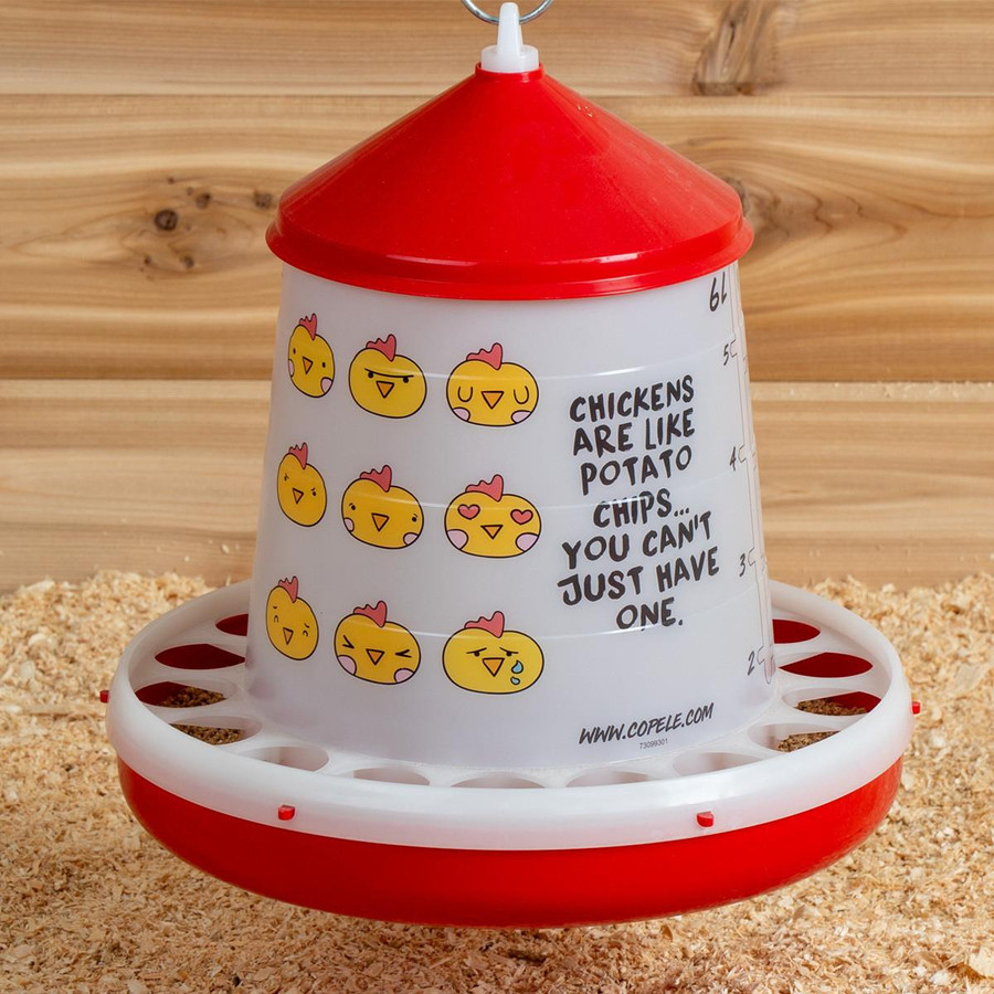 Chicken Emoji Poultry Feeder - 9 LB Chicken Emoji Poultry Feeder - 9 LB