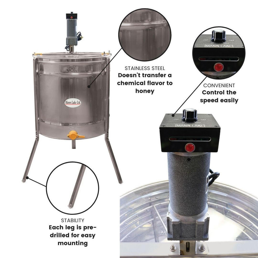 18/9 Frame Motorized Radial Extractor,HH215, Mann Lake Ltd. 18/9 Frame Motorized Radial Extractor,HH215, Mann Lake Ltd.