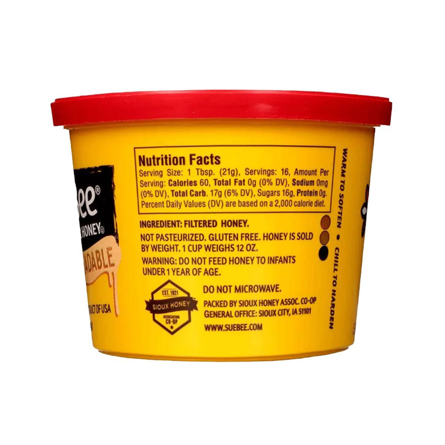 SUE BEE® SPUN® Spreadable Clover Honey, 12 oz SUE BEE® SPUN® Spreadable Clover Honey, 12 oz