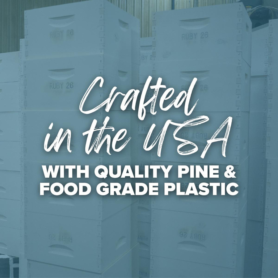 Assembled 9 5/8" Deep Hive Kit with Plastic Coated Foundation and Assembled Frames,Z194, Mann Lake Ltd.