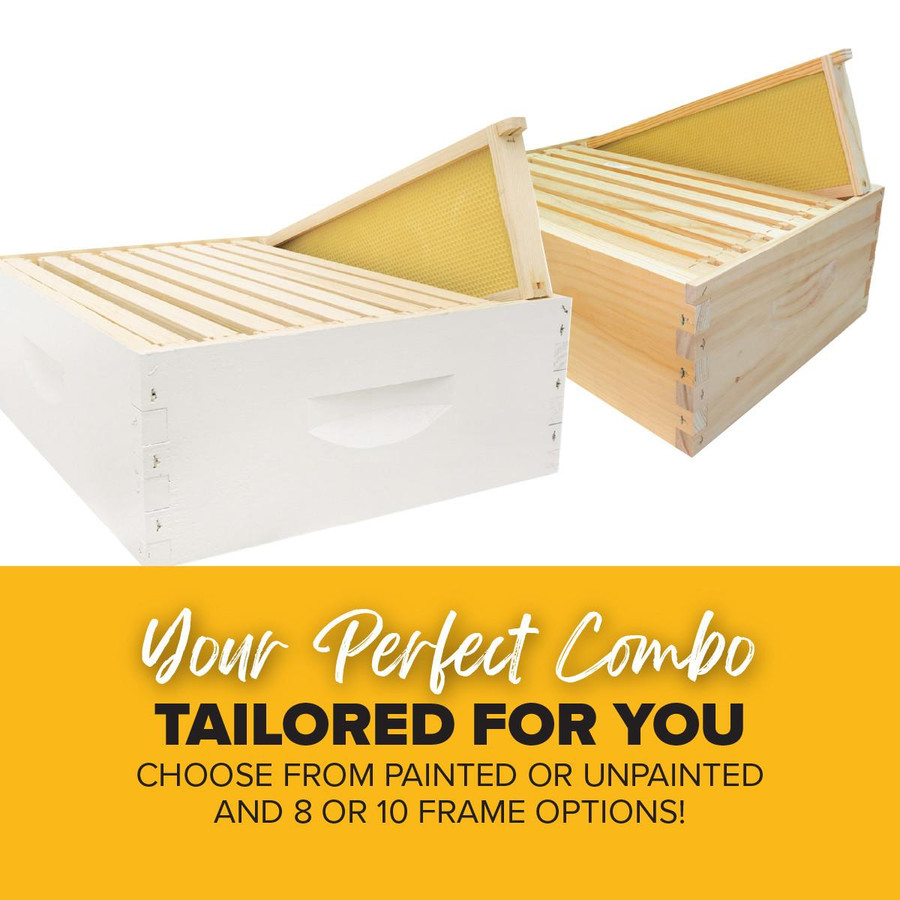 Assembled 6 5/8" Super Kit with Assembled Frames and Waxed Plastic Foundation,Z196, Mann Lake Ltd.