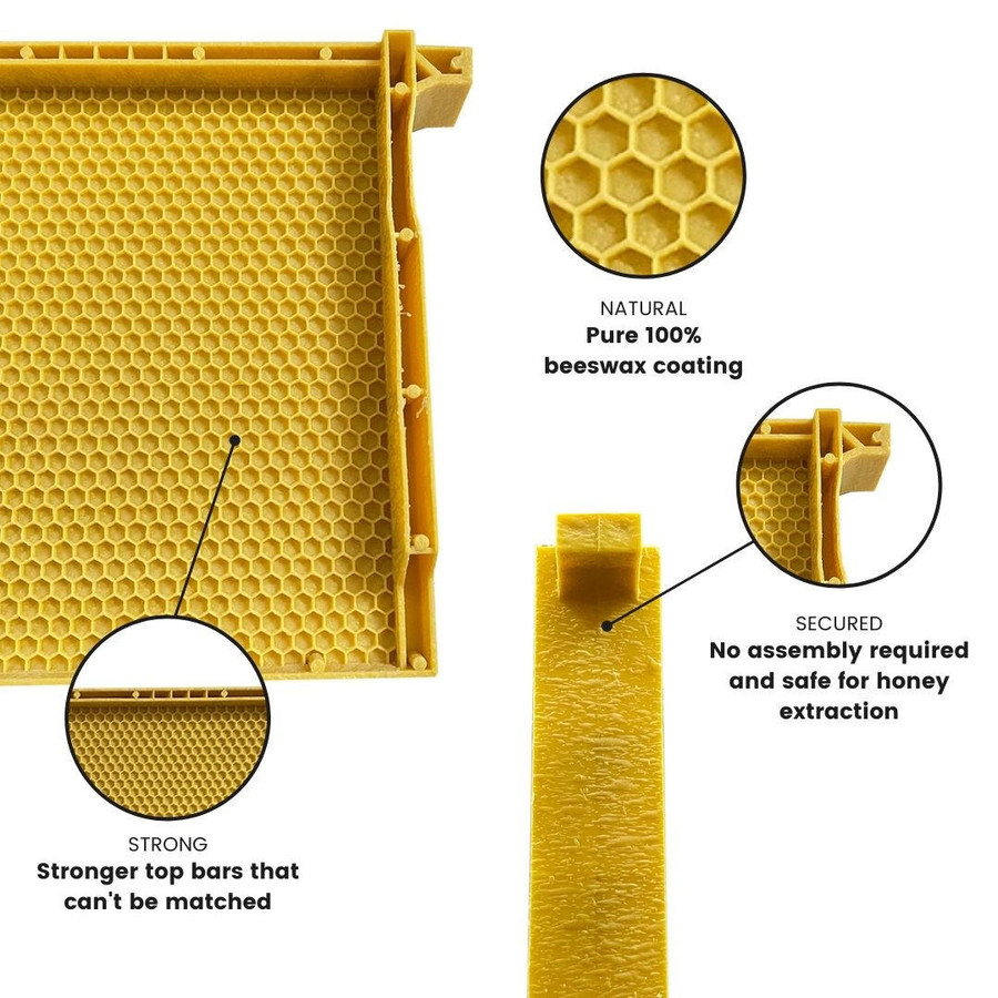 6 1/4" Waxed Standard Plastic Frame, Natural,Z221, Mann Lake Ltd.
