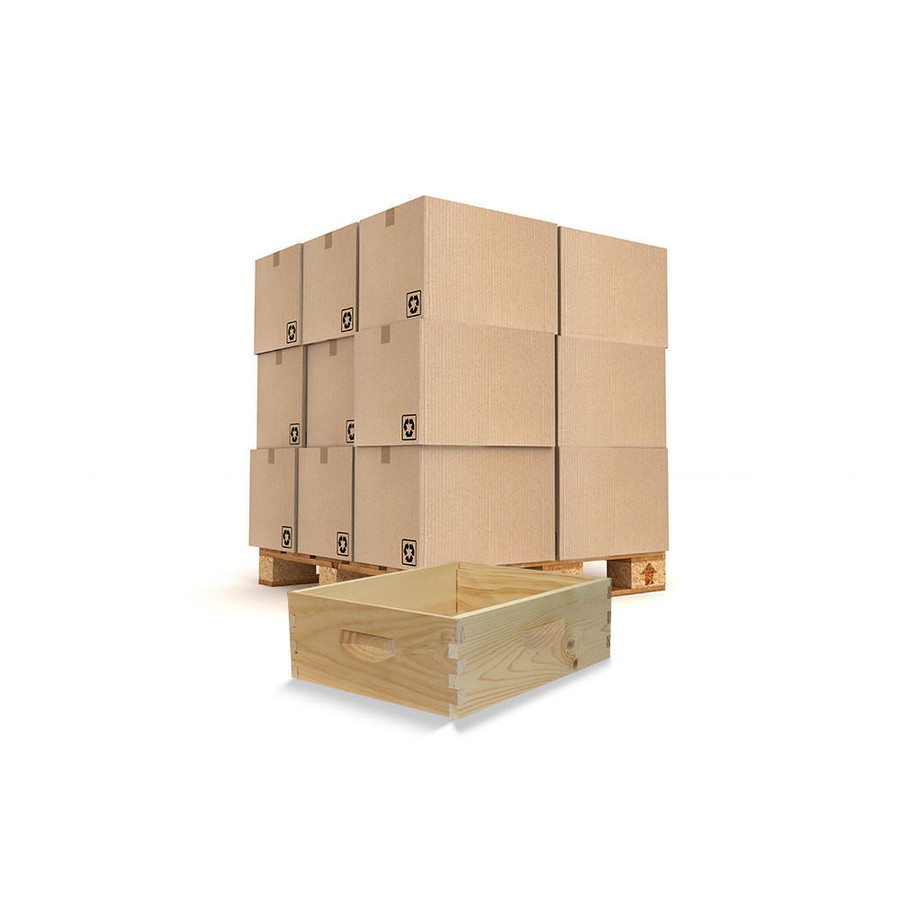 Bulk Unassembled 6 5/8" Commercial Grade Medium Super, 36+ Boxes,Z813, Mann Lake Ltd.