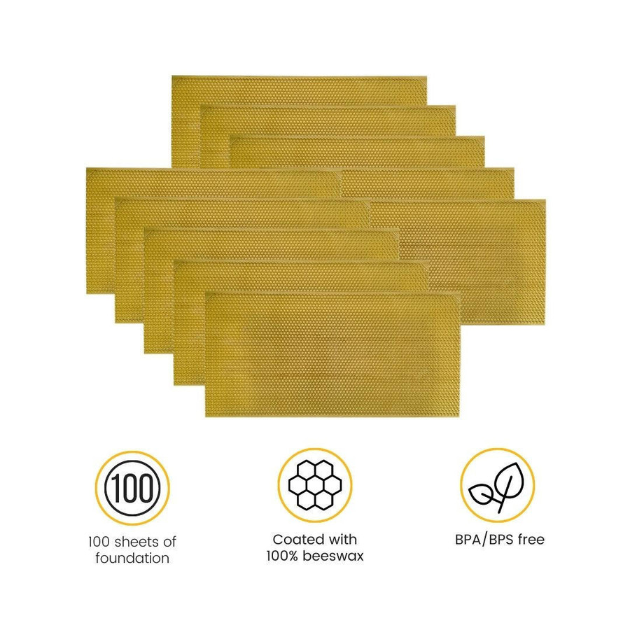 8 1/2" Waxed Rite-Cell Foundation, Natural or Black, Case of 100,Z248, Mann Lake Ltd.