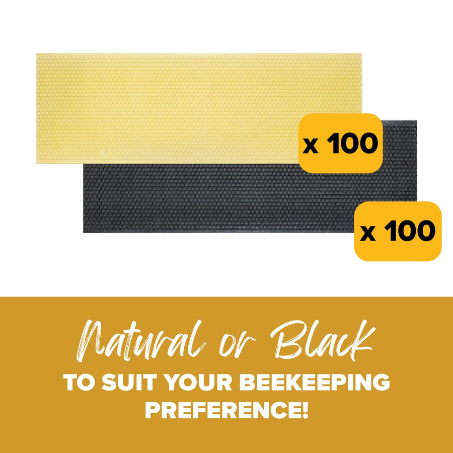 5 5/8" Waxed Rite-Cell Foundation, Natural or Black, Case of 100,Z249, Mann Lake Ltd.