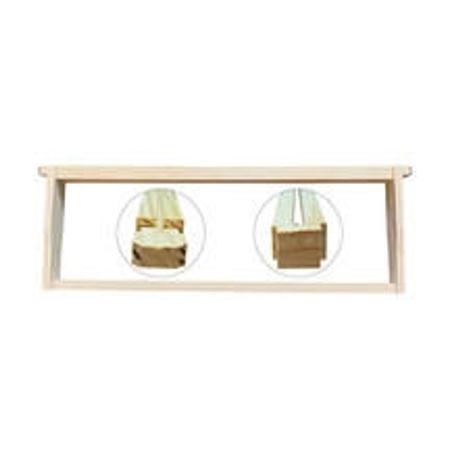 6 1/4" Medium Unassembled Frames Wedge Top and Split Bottom with Pre-drilled Holes in Endbars, 100 Pack,FR933, Mann Lake Ltd. 6 1/4" Medium Unassembled Frames Wedge Top and Split Bottom with Pre-drilled Holes in Endbars, 100 Pack,FR933, Mann Lake Ltd.