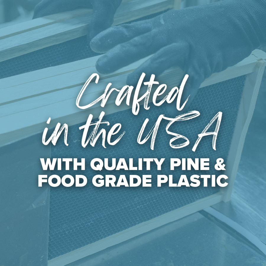 9 1/8" Natural Assembled Frames with Waxed Rite-Cell® Foundation, case of 20,WW905, Mann Lake Ltd.