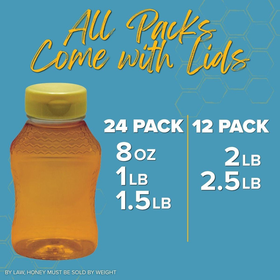 Hourglass Embossed Honey Jars,Z272, Mann Lake Ltd.