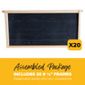 9 1/8" Black Assembled Frames with Waxed Rite-Cell® Foundation, case of 20,WW895, Mann Lake Ltd.