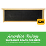 6 1/4" Black Assembled  Frames With Waxed Rite-Cell® Foundation, case of 20,WW938, Mann Lake Ltd.