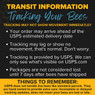 Live Package Bee Important Information, BE304, Mann Lake Ltd.