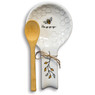 Honey Bee Ceramic Spoon Rest with Wooden Spoon