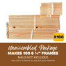 6 1/4" Medium Unassembled Frames Wedge Top and Split Bottom with Pre-drilled Holes in Endbars, 100 Pack,FR933, Mann Lake Ltd.
