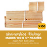 6 1/4" Medium Unassembled Frames - Groove Top and Groove Bottom with Pre-drilled Holes in Endbars - 100 Pack (10+ Packs),FR833, Mann Lake Ltd.