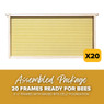 9 1/8" Natural Assembled Frames with Waxed Rite-Cell® Foundation, case of 20,WW905, Mann Lake Ltd.