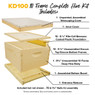 10 Frame 9 5/8" Unassembled Complete Hive Kit With Foundation,KD100, Mann Lake Ltd.