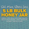 Round Glass Jars 5 lb (2.27 kg) - 6 pack,CN146, Mann Lake Ltd.