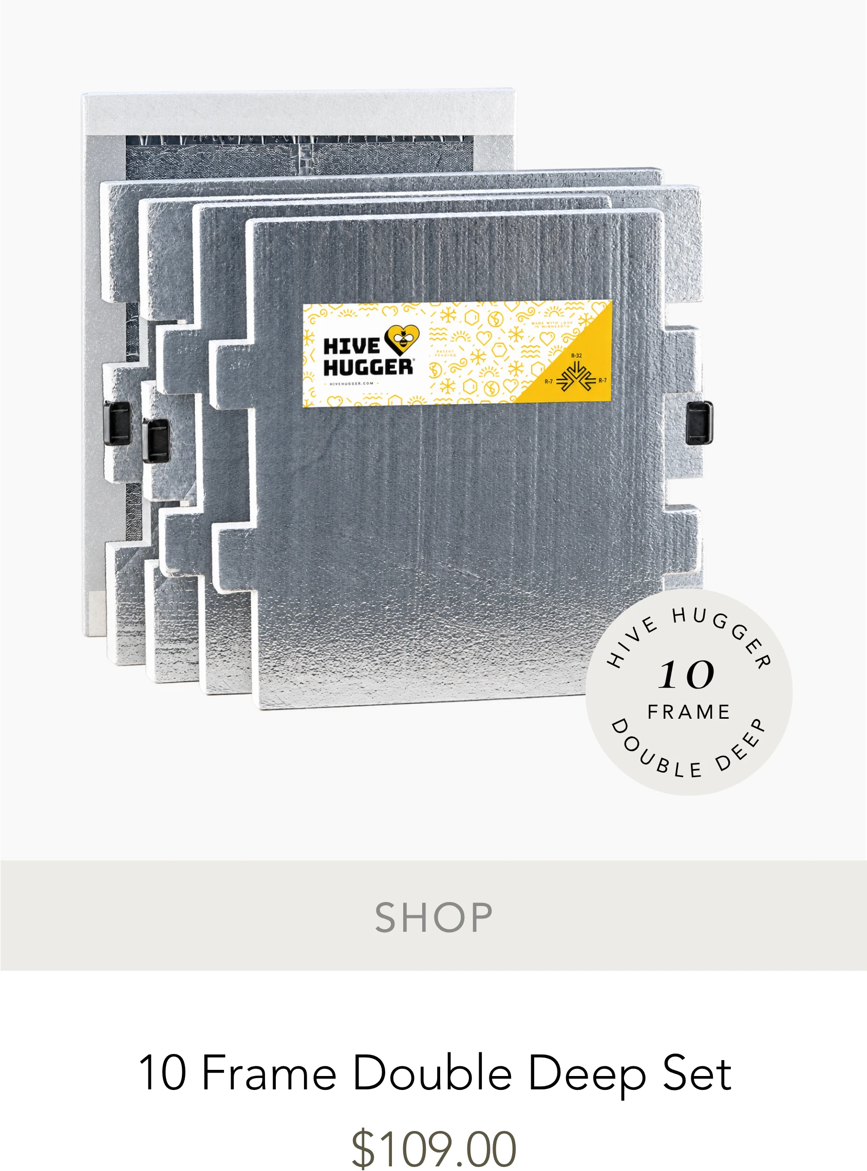 Hive Hugger® 10 Frame Double Deep Set: Crown + Wrap