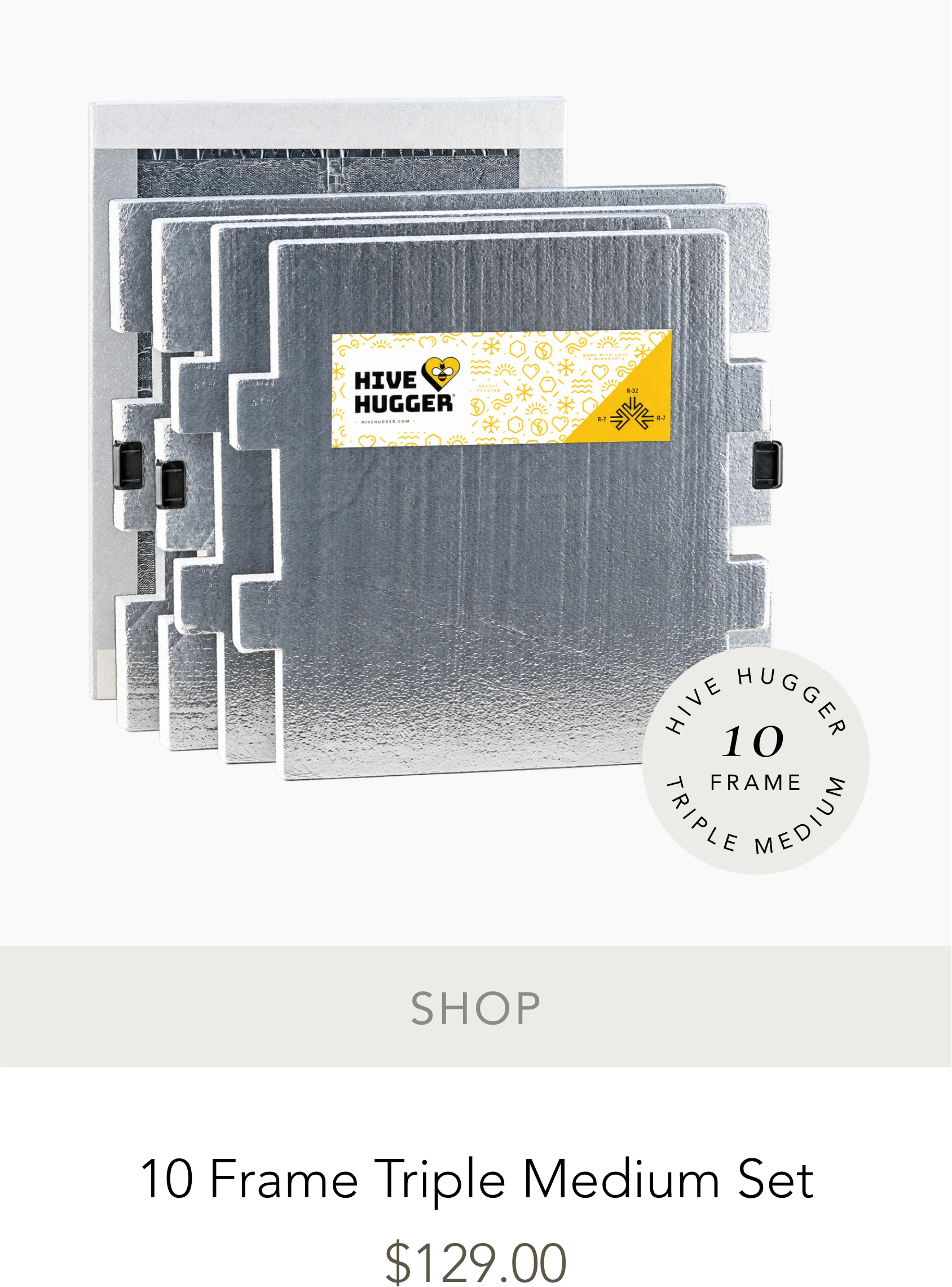 Hive Hugger® 10 Frame Triple Medium Set: Crown + Wrap High Density