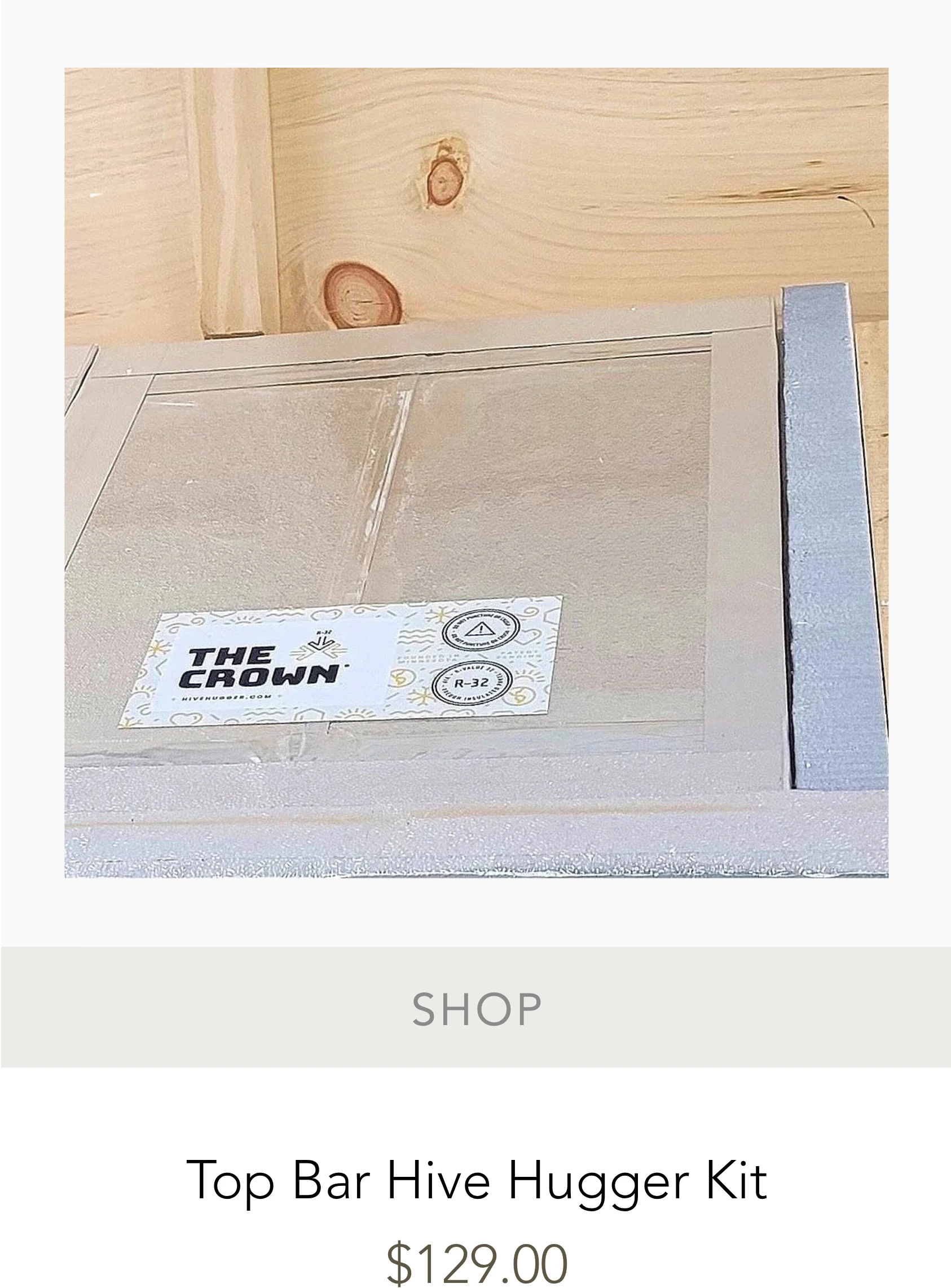 Hive Hugger® Top Bar Hive Kit: Includes Crown + Wrap