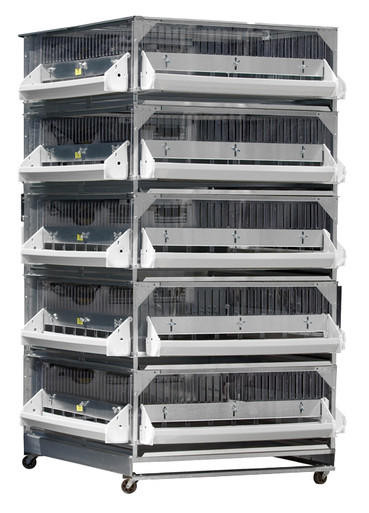 GQF 0703 Brooder, Poultry, 2 Expanded Grow Pens Five Stacked GQF